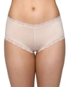 Hanky Panky Organic Cotton Low-rise Lace-trim Boyshort 891281 In Brown