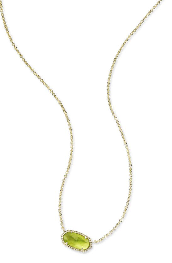 Kendra Scott Elisa Birthstone Pendant Necklace In August/peridot 