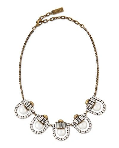 Auden Lana Crystal-pearl-station Necklace In Gold