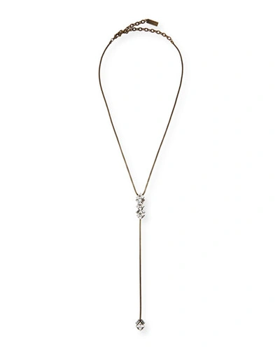 Auden Dylan Crystal Lariat Necklace In Gold