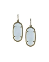 Kendra Scott Danielle - Large Oval Statement Earrings In Ivory Mother Of Pearl/ Gold