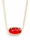 Kendra Scott Elisa Birthstone Pendant Necklace In January/clear Berry