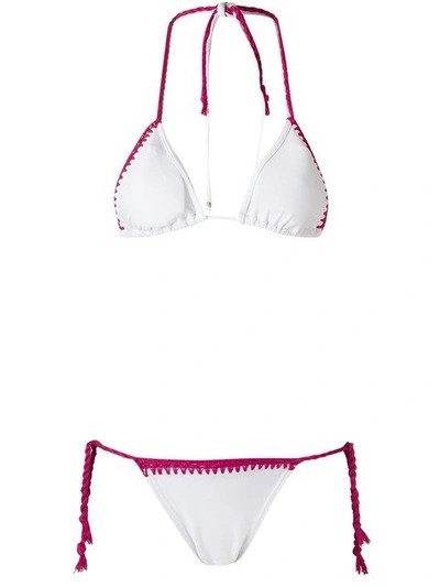 Amir Slama Triangle Bikini Set In White