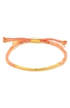 Gorjana Power Gemstone Beaded Bracelet In Pink Coral / Gold