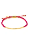 Gorjana Power Gemstone Beaded Bracelet In Pink Chalcedony / Gold