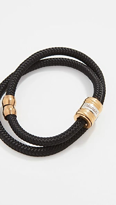 Miansai Casing Rope Wrap Bracelet In Solid Black