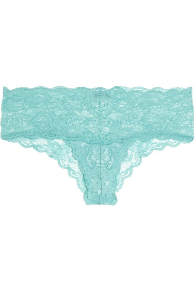 Cosabella Never Say Never Hottie Stretch-lace Briefs In Bright Red