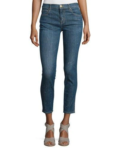 The Great The Almost Skinny Cropped Jeans, Drift Wash In Blue