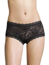 Hanky Panky Lace Boyshorts In Black Heather