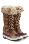 Sorel Joan Of Arctic Tall Boots With Faux Fur In Umber