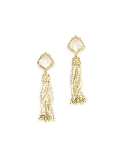 Kendra Scott Misha Tassel Earrings In 14k Gold Plate In Gold & Mother ...