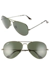 Ray Ban Rb3025 62mm Original Aviator Sunglasses In Gold