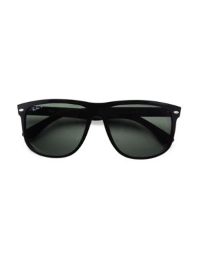 Ray Ban Rb4147 60mm Flat-top Boyfriend Wayfarer Sunglasses In Black