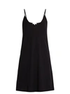 Skin Scoop-neck Pima-cotton Jersey Slip Dress In Black