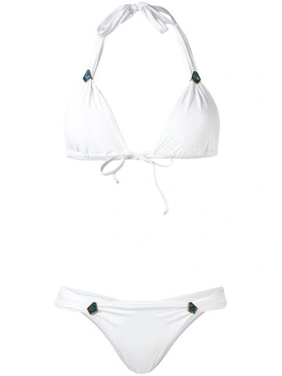 Lenny Niemeyer Charm Embellished Bikini - White