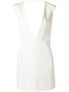 Adriana Degreas Drapiertes Kleid Mit V-ausschnitt In White
