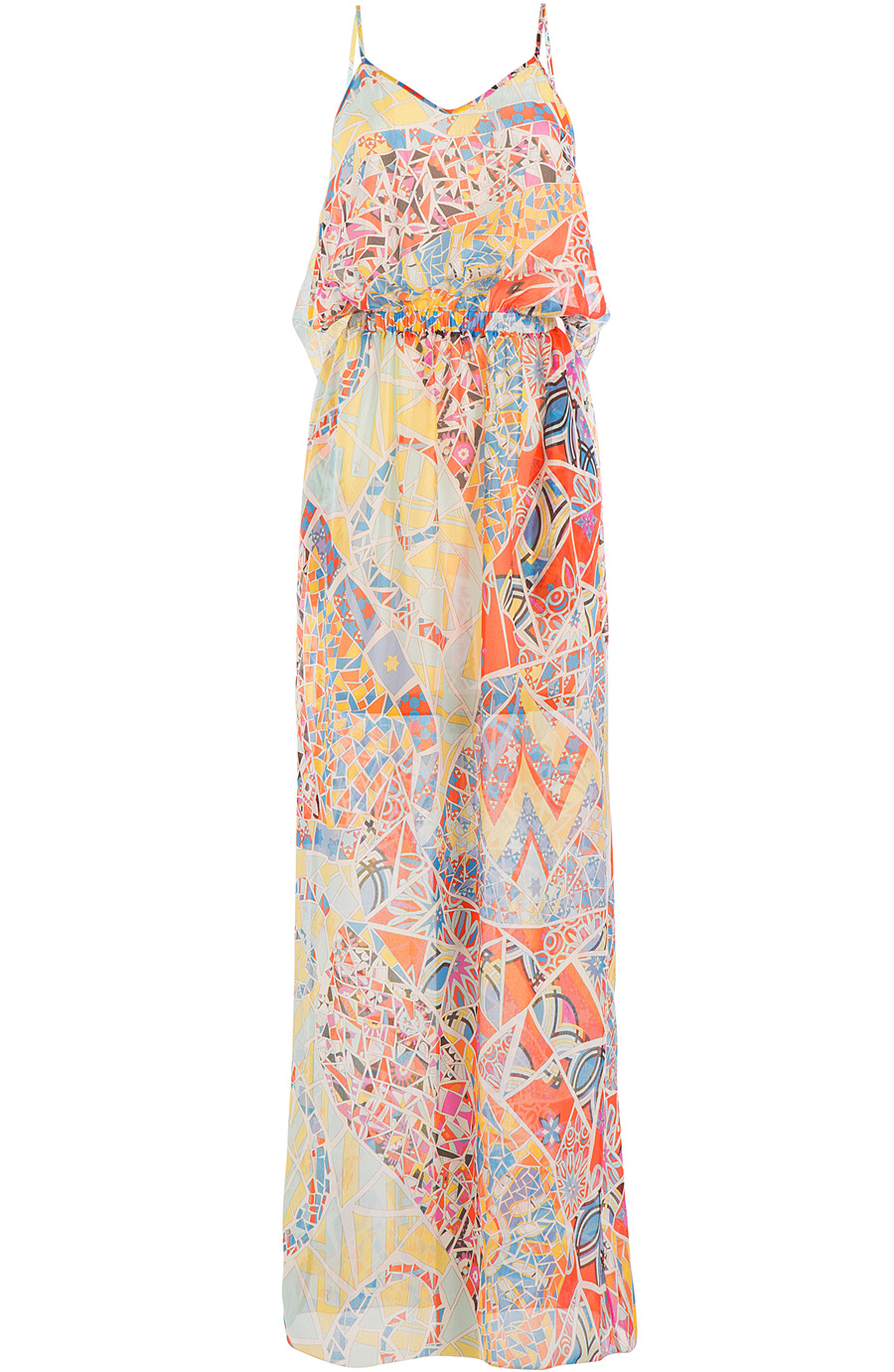 Emilio Pucci Printed Silk Maxi Dress In Multicolored | ModeSens