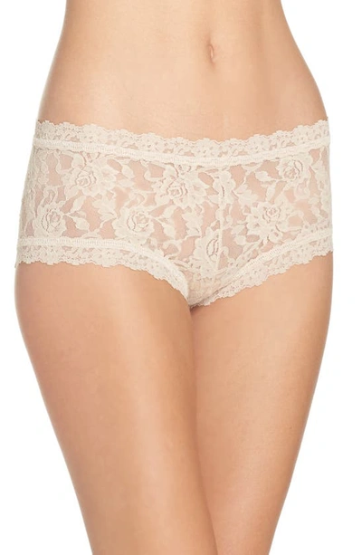 Hanky Panky Signature Lace Boy Shorts In Brown