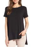 Amour Vert Paola High/low Tee In Black