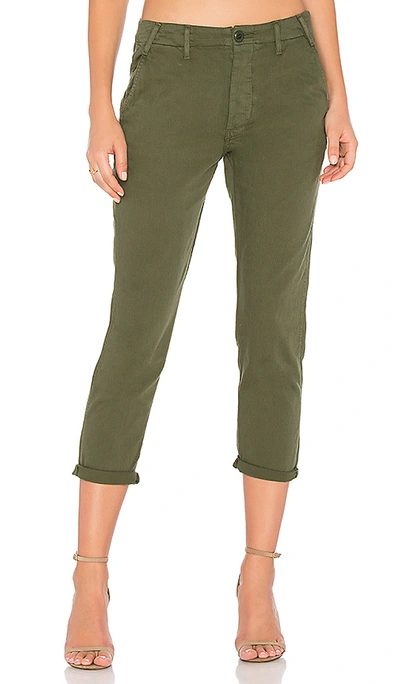 The Great The Miner Low-slung Cotton Trousers In Green