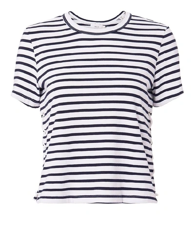 A.l.c Everly Striped Tee In Black White