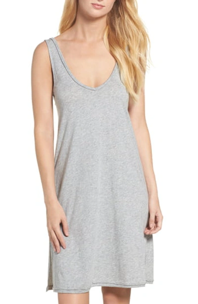 Skin Sleeveless Jersey Nightgown, Light Gray In Heather Grey