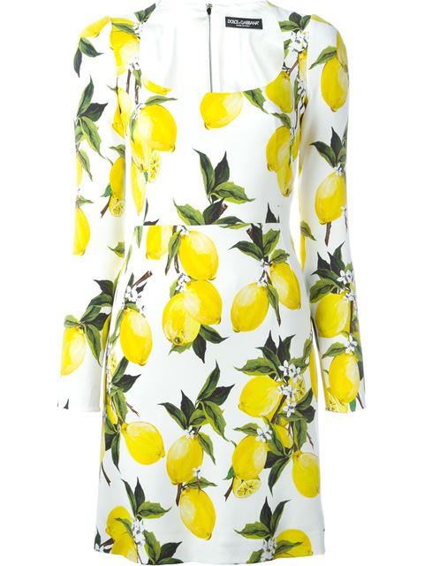 Dolce & Gabbana Lemon Print Dress | ModeSens