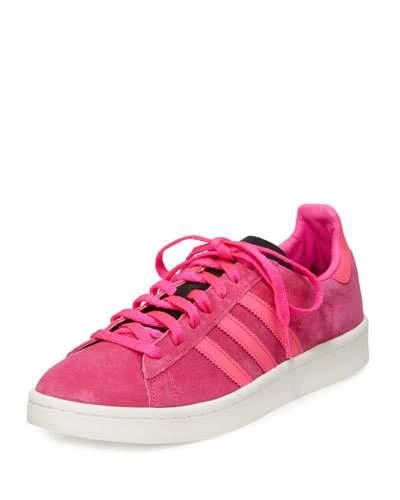Adidas Originals Campus Suede Lace-up Sneaker, Coral In Shock Pink |  ModeSens