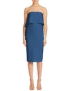 Likely Driggs Strapless Dress In Steel Blue