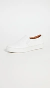 Frye Ivy Slip-on Leather Sneakers In White