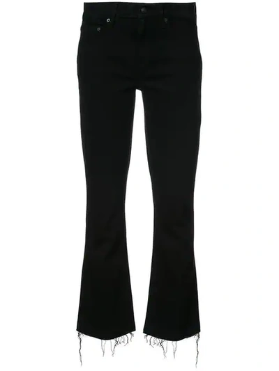 Derek Lam 10 Crosby Gia Mid-rise Cropped Flared Jeans In Black