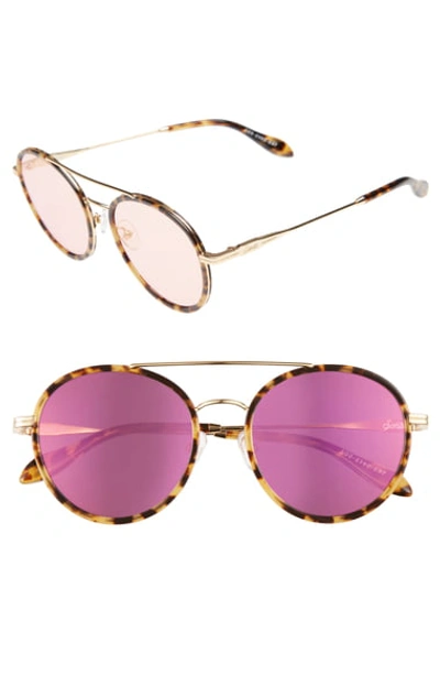 Sonix Women's Charli Mirrored Round Sunglasses, 51mm In Brown Tortoise/ Pink Mirror