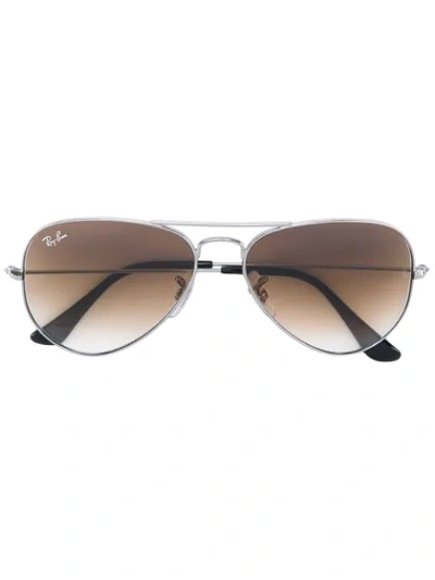 Ray Ban Aviator Sunglasses In Metallic