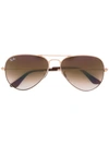 Ray Ban Aviator Sunglasses In Metallic