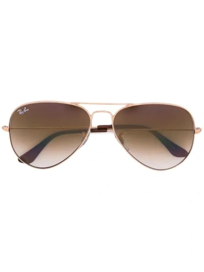 Ray Ban Aviator Sunglasses In Metallic