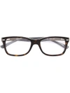 Ray Ban Ray-ban Square Frame Glasses - Brown
