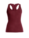 Skin Cotton-jersey Tank Top In Burgundy