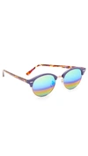 Ray Ban Men's Classic Clubmaster Sunglasses In Blue