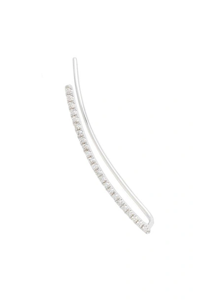 Ef Collection Diamond Bar Ear Crawler In White Gold - Right