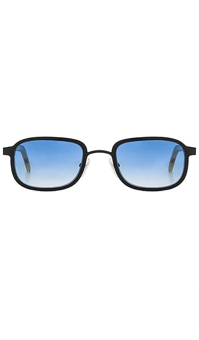 Blyszak Black & Blue Collection Iii Sunglasses In Gloss Black & Light Tortoise