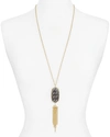 Kendra Scott Filigree Rayne Pendant Tassel Necklace, 38 In Gold/gunmetal Filigree