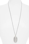 Kendra Scott Rae Long Filigree Pendant Necklace In Silver Filigree