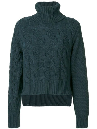 Mm6 Maison Margiela Turtle Neck Sweater In Green