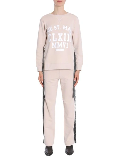 Mm6 Maison Margiela Round Collar Sweatshirt In Pink