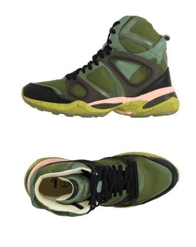 Mcq Puma Sneakers In Military Green
