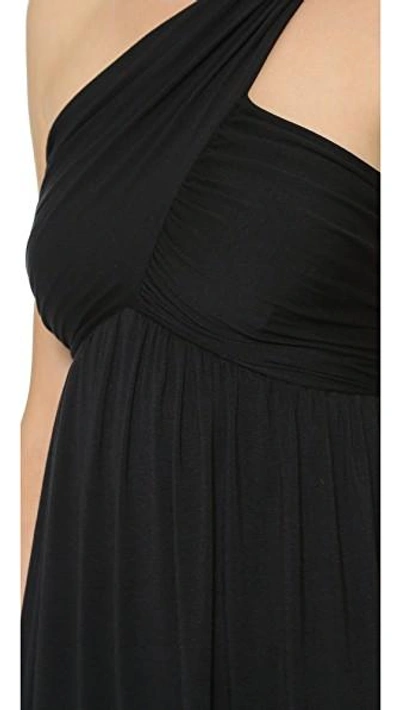 Rachel Pally Kaitlynn One-shoulder Long Dress, Plus Size In Black