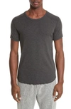 Wings + Horns Ribbed Slub Cotton Slim Fit T-shirt In Heather Charcoal