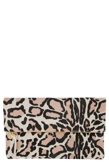 clare v calf hair clutch