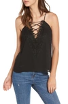 Wayf Posie Strappy Camisole In Black