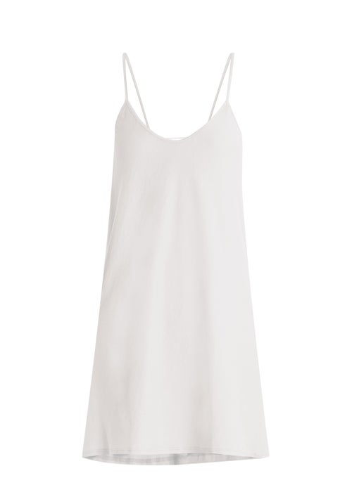 white cotton slip for under dress